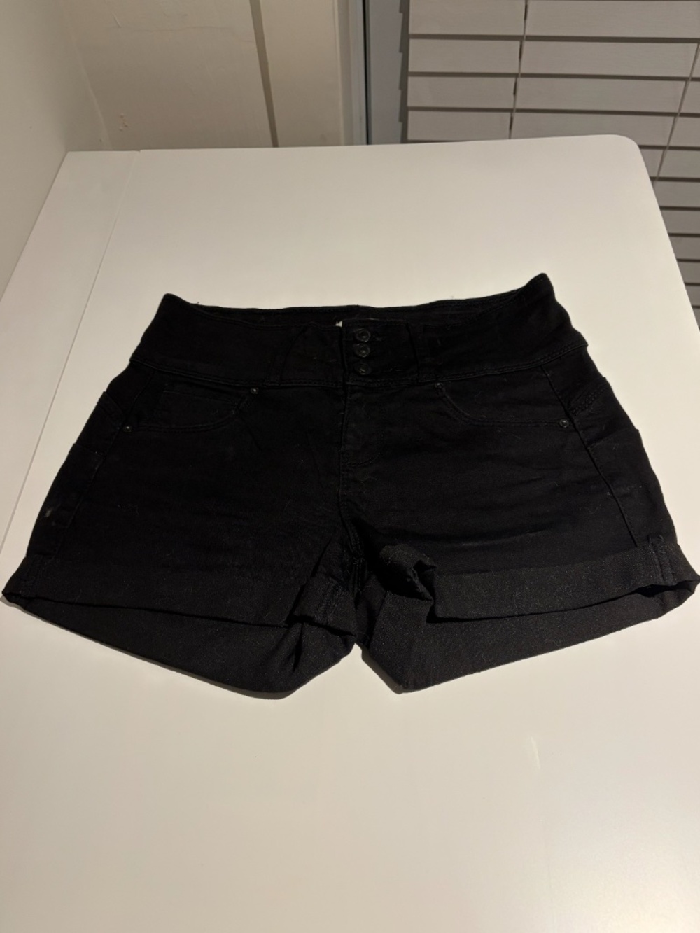Forever 21 Black High Waisted Cuffed Shorts